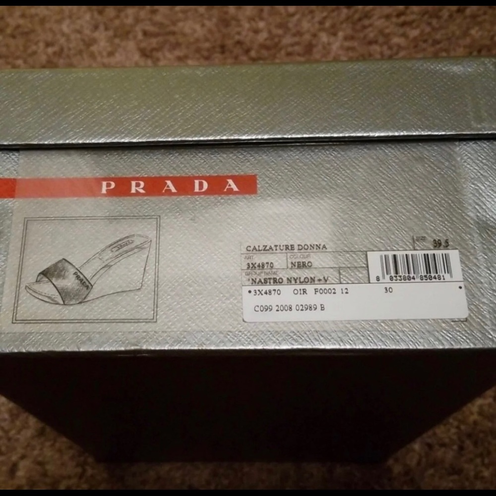 ❌🚫❌NOT FOR SALE!❌🚫❌ Authentic Black Prada Wedge - Picture 5 of 5